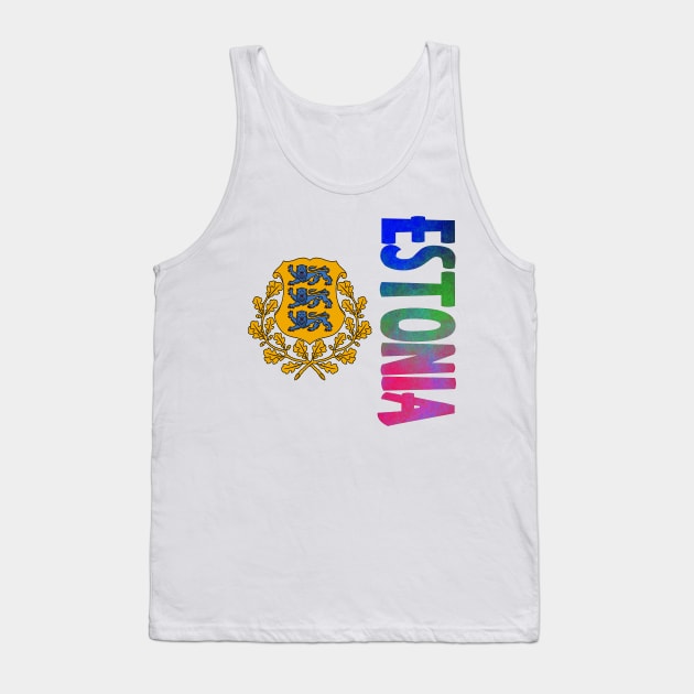 Estonia Coat of Arms Design Tank Top by Naves